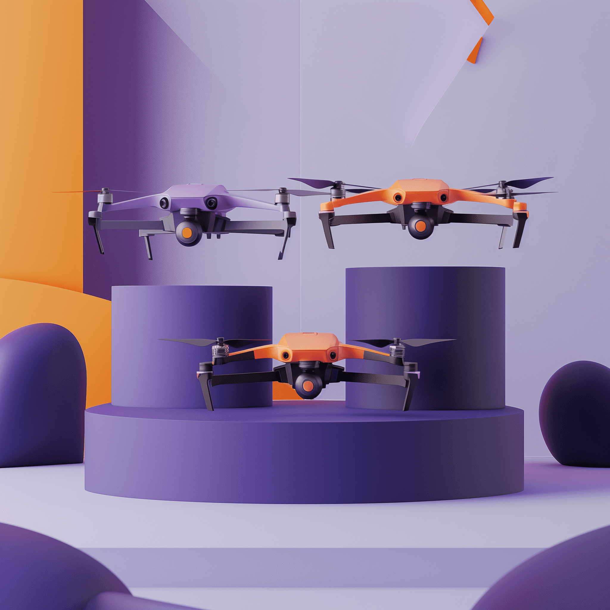 Multiple drones displayed for comparison