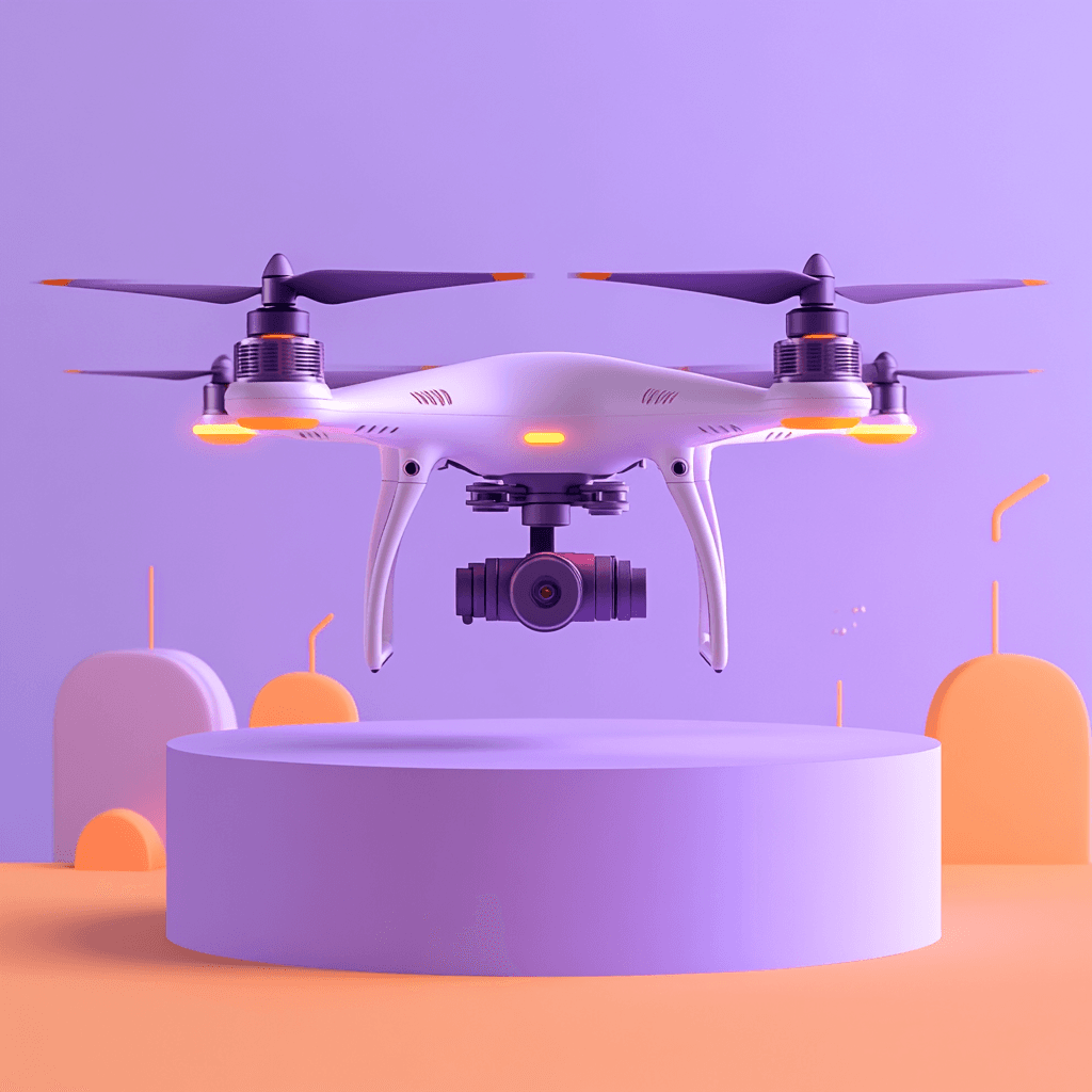 3D drone product render