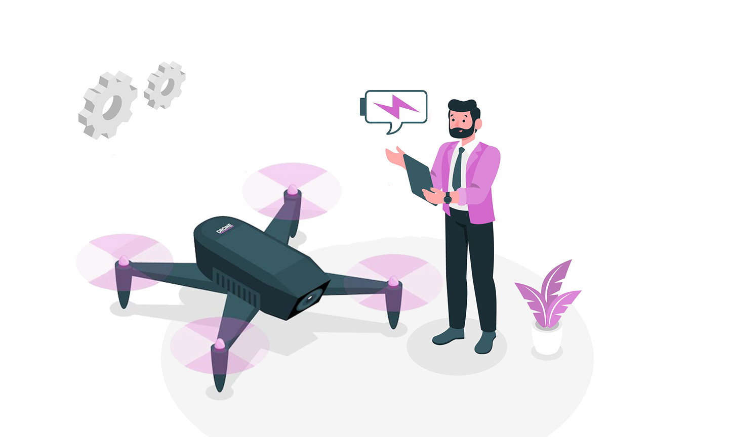 Multiple DJI drone batteries and charging hub for efficient field charging