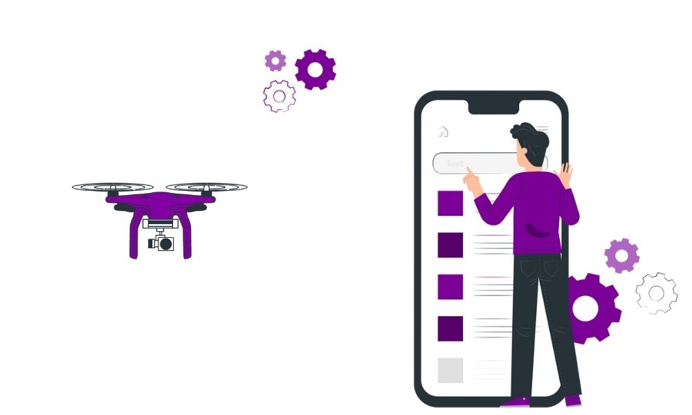 DJI Fly app showing flight mode selection between Normal, Sport, and Cine