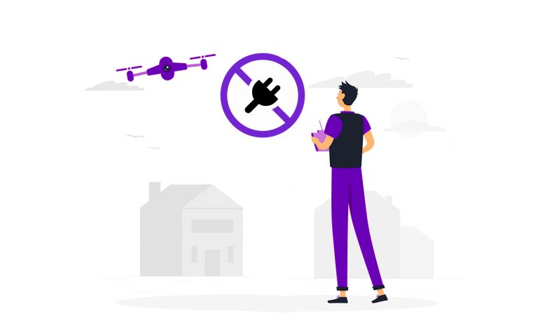 DJI Fly app showing drone disconnected error message