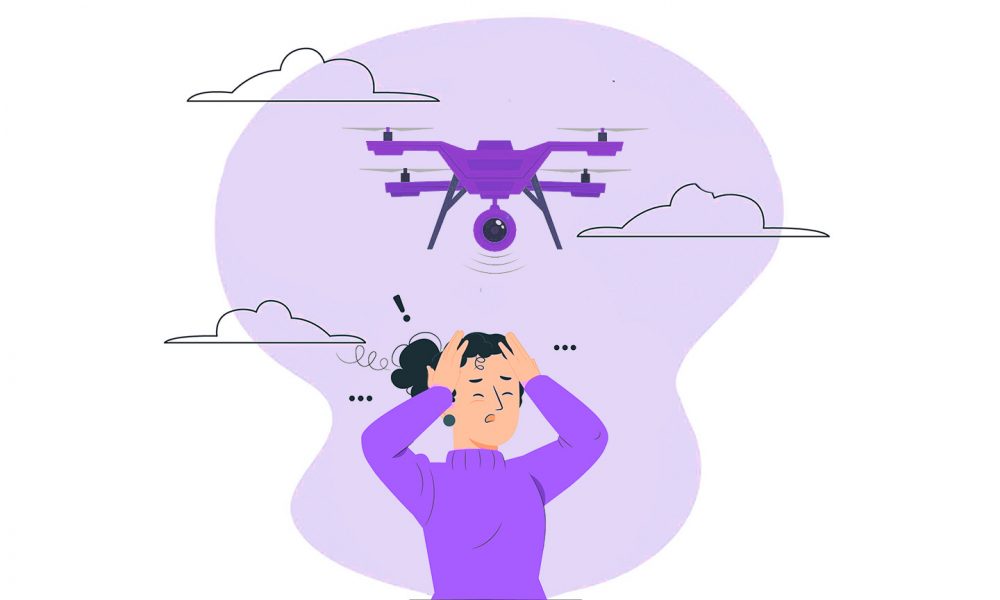 Drone propeller balancing on a shaft balancer