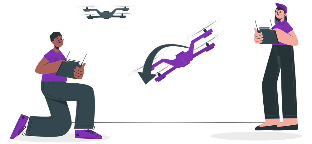 Checking drone propellers for damage that causes drifting