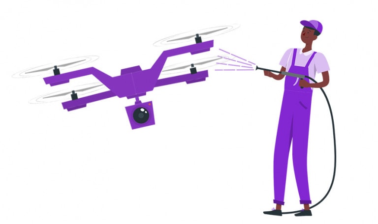 Applying conformal coating to drone flight controller circuit board