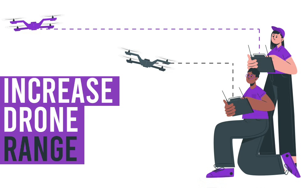 Tips to increase drone range including controller positioning and interference avoidance