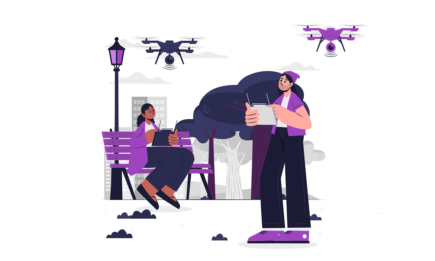 B4UFLY airspace map showing where drones can fly with color-coded zones